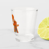 レズビアンクリスマスジンジャーブレッドレディースカップル ショットグラス (右)