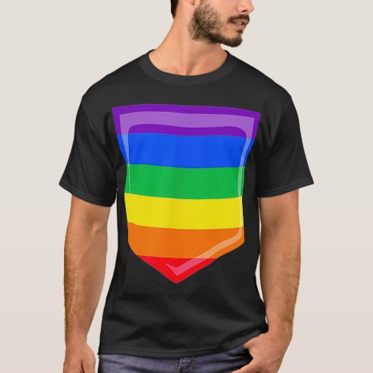 レズビアンゲイプライドギフトLGBTQレインボーフラッグ同性愛者ポー Tシャツ (正面)
