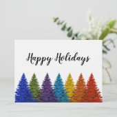 レズビアンゲイプライドレインボーフラッグクリスマスツリー 招待状 (スタンド正面)