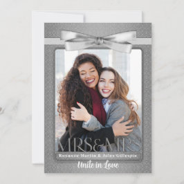 レズビアンゲイ結婚式招待状2ブリデスシルバー 招待状