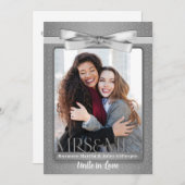 レズビアンゲイ結婚式招待状2ブリデスシルバー 招待状 (正面/裏面)