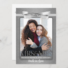 レズビアンゲイ結婚式招待状2ブリデスシルバー 招待状