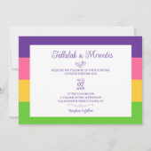 レズビアンサフィフティフラッグ結婚式招待状 招待状 (正面)