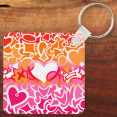 レズビアンサンセットプライドスクイグル キーホルダー (裏面)