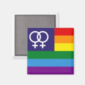 レズビアンダブルビーナスレインボープライド マグネット (正面/裏面)