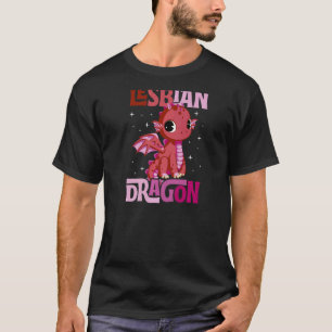 レズビアンドラゴン魔法威厳のあるカワイルlgbtqゲイプライド tシャツ