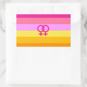 レズビアンドーンプライドウォー 長方形シール (バッグ)