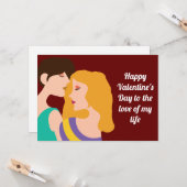 レズビアンハッピーヴァレンティーンズデイロマンチック引用文 カード (正面/裏面インサイチュ)