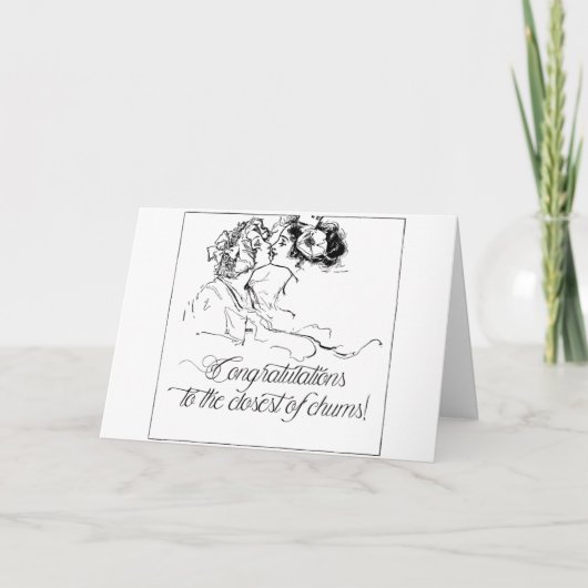 レズビアンバイセクシュアル結婚おめでとう カード (正面)