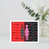 レズビアンバレンタインデーとギフト シーズンポストカード (スタンド正面)