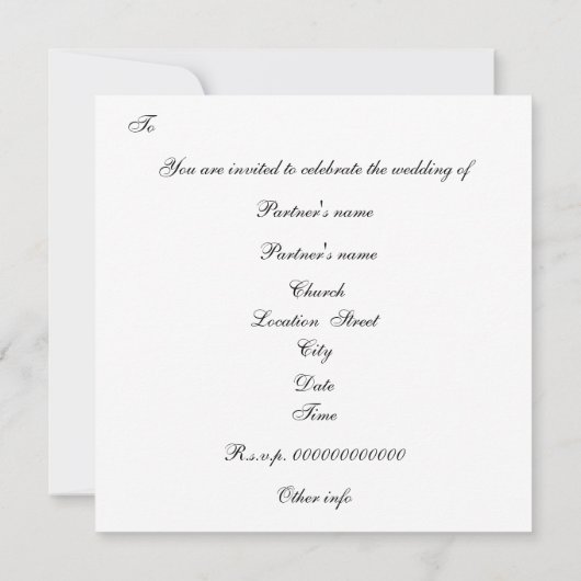 レズビアンパステルペンギン結婚式招待状 招待状 (裏面)