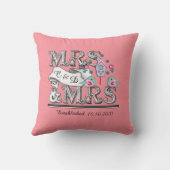 『レズビアンパーソナライズされたの贈結婚り物』 クッション (裏面)