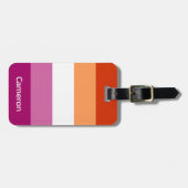 レズビアンパーソナライズされた国旗 ラゲッジタグ (正面横)