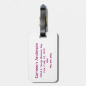 レズビアンパーソナライズされた国旗 ラゲッジタグ (裏面縦)