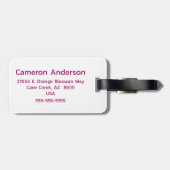 レズビアンパーソナライズされた国旗 ラゲッジタグ (裏面横)