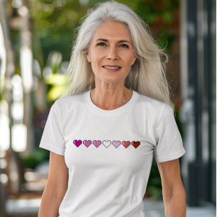 レズビアンフラグピクセルハート Tシャツ