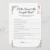 レズビアンブライダルシャワーゲーム，誰がカップルを知っている 招待状 (正面/裏面)
