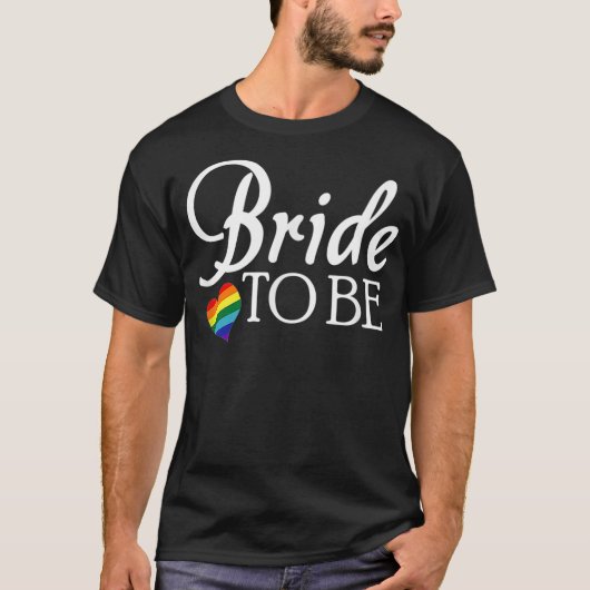 レズビアンブライドLGBTQの結婚プライド Tシャツ (正面)