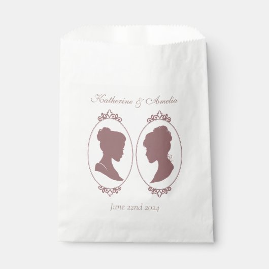 レズビアンブリデスリージェンシーピンクフラワーズ フェイバーバッグ (正面)