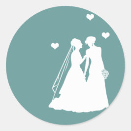 レズビアンブリデス結婚ズ ラウンドシール