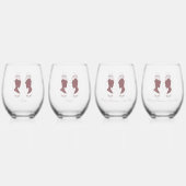 レズビアンブリーズリージェンシーピンクローズ ステムなしワイングラス (裏面)