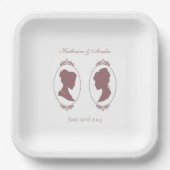 レズビアンブリーズリージェンシーピンクローズ ペーパープレート (正面)