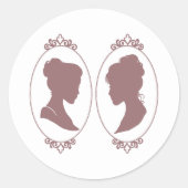 レズビアンブリーズリージェンシーピンクローズ ラウンドシール (正面)