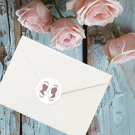 レズビアンブリーズリージェンシーピンクローズ ラウンドシール