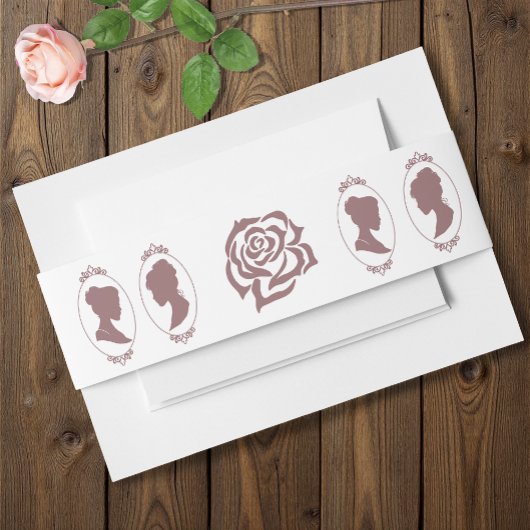 レズビアンブリーズリージェンシーピンクローズ 招待状ベリーバンド