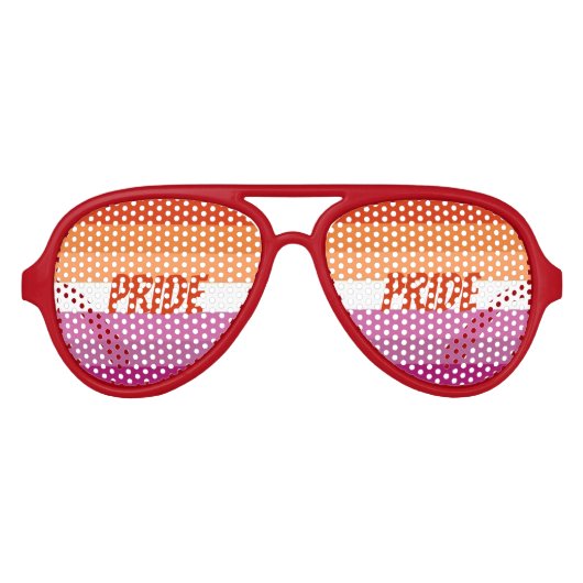 レズビアンプライドお祝い アビエーターサングラス (正面)