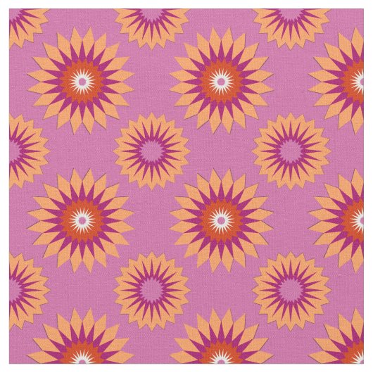 レズビアンプライドの色/ピンクの花柄 ファブリック (クローズアップ)