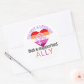 レズビアンプライドサポーターのally lgbtプライド月 ラウンドシール (封筒)