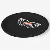 レズビアンプライドスケルトンハロウィーンウォーゴシックハートCl ペーパープレート (アングル)