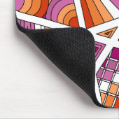 レズビアンプライドゼンドードル抽象芸術ピモダンンク マウスパッド (コーナー)