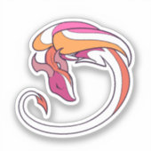 レズビアンプライドドラゴン シール (正面)