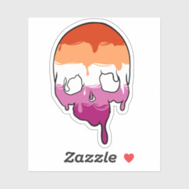 レズビアンプライドドリッピングスカル シール