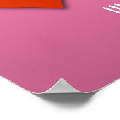 レズビアンプライドハートとカスタム文字 ポスター (角)