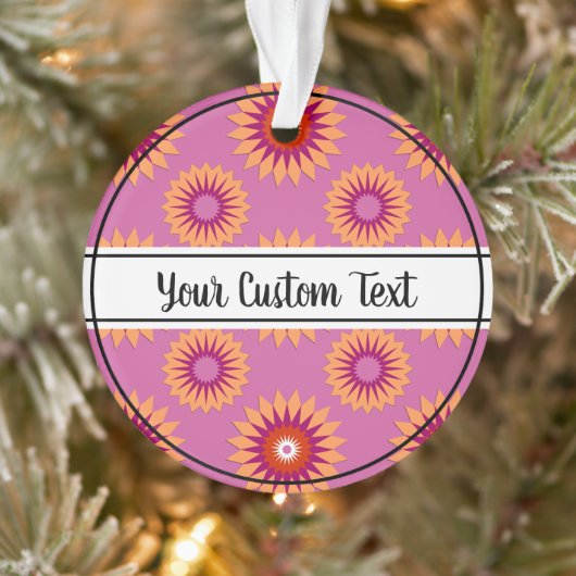 レズビアンプライドピンク花柄オーナメント オーナメント (ツリー)