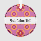 レズビアンプライドピンク花柄オーナメント オーナメント (裏面)