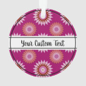 レズビアンプライドピンク花柄 オーナメント (裏面)