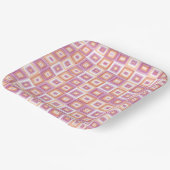 レズビアンプライドフラッグモダンアートレッドオレンジピンク ペーパープレート (傾斜あり)