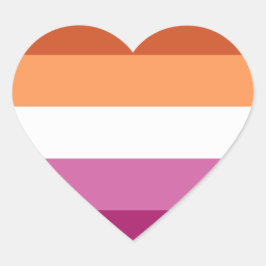 レズビアンプライドフラッグ色ハートシール ハートシール