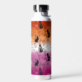 レズビアンプライドブラックキャット – Mystical Witchy ウォーターボトル (左面)