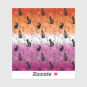 レズビアンプライドブラックキャット – Mystical Witchy シール (シート)