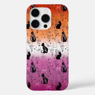 レズビアンプライドブラックキャット – Mystical Witchy iPhone 16 Proケース