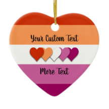 レズビアンプライド国旗と文字