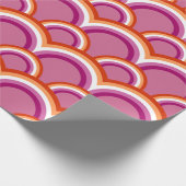 レズビアンプライド国旗のレインボーパターン ラッピングペーパー (角)