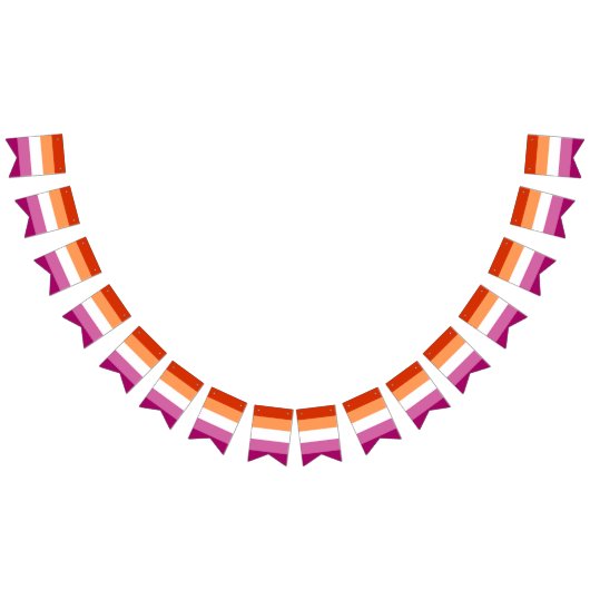 レズビアンプライド国旗 バンティングフラッグ (全)