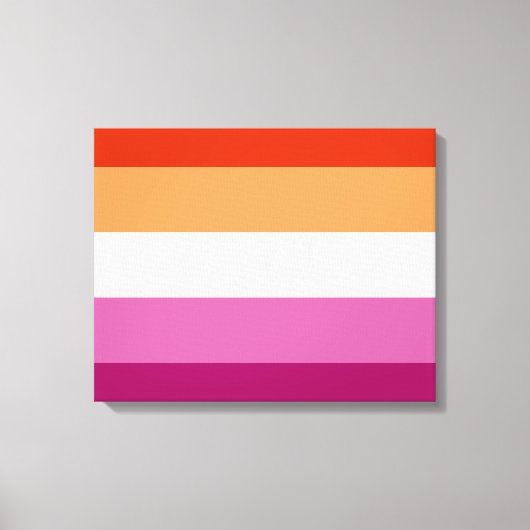 レズビアンプライド国旗LGBTQ キャンバスプリント (正面)