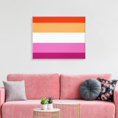 レズビアンプライド国旗LGBTQ キャンバスプリント (インサイチュ (リビング))